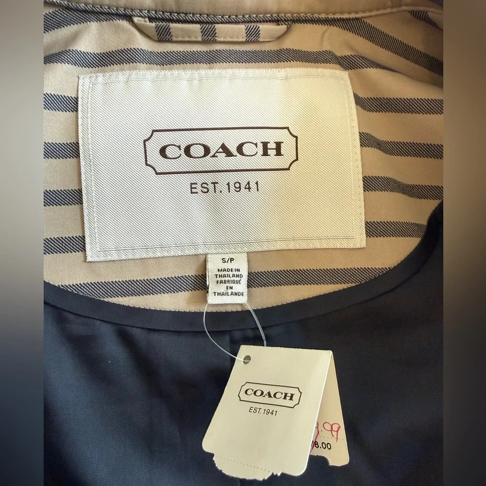 Coach Factory Stripe Short Trench - Picture 10 of 13